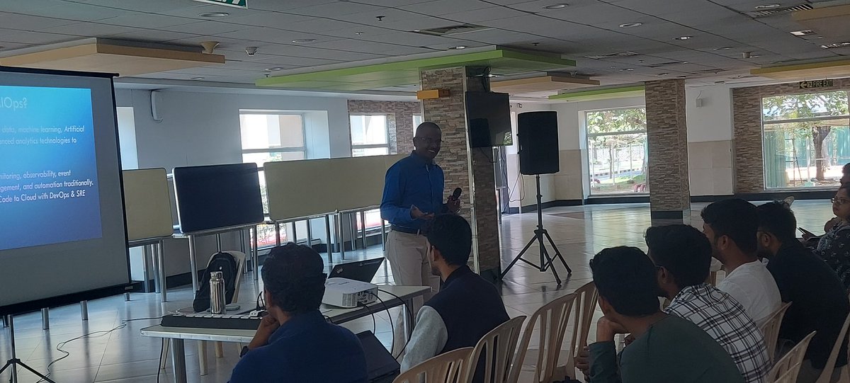 XMonkeys360's tweet photo. Sivaramakrishnan N started talking about "Boosting Efficiency in Azure: AI Best Practices for Monitoring, Automation, and Incident Response" at Track 1
#IndiaMVP #mvpbuzz #GlobalAIBootcamp #machinelearning #ChennaiAzureUserGroup #XMonkeys360 #chatgpt https://t.co/z2YCDawDgA