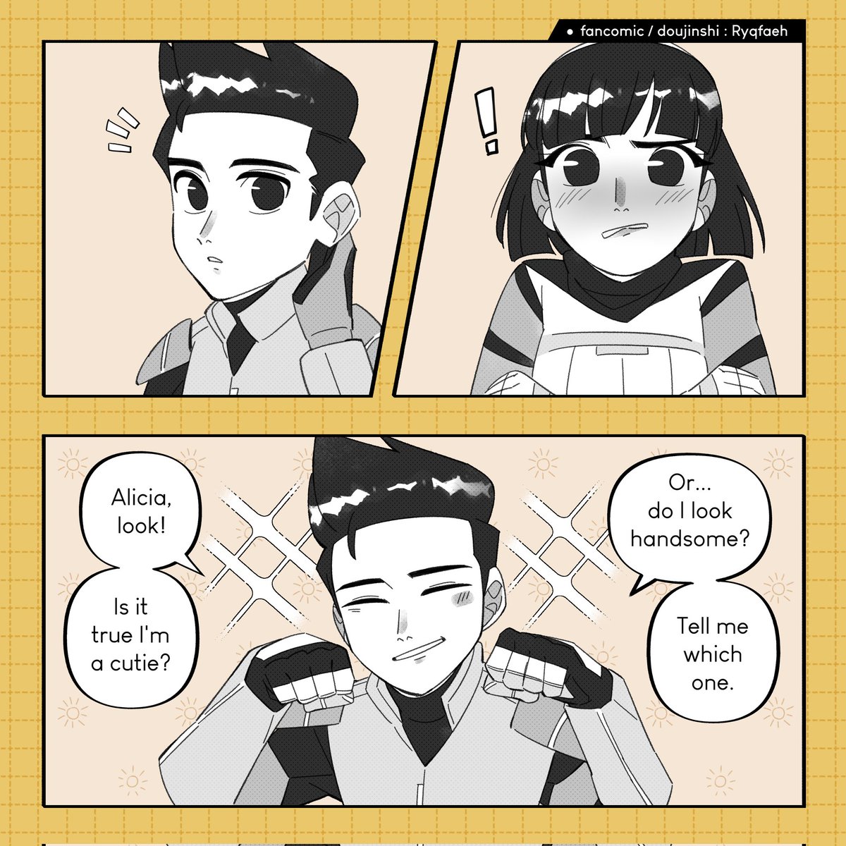 ryqfaeh's tweet photo. 【SHORT FANCOMIC PART 1/2】
Files 002 : The Attractive Boy
//❗DO NOT REPOST / STEAL MY ARTWORKS❗//
Ali become the center of attention —! ✨✨✨
『Hashtag 』: 🕶️🕵🏻🐱
#ejenali #ejenalicia #alilicia #ARTvidence #fancomic #doujinshi #eafandom https://t.co/U9NCJkd3IB