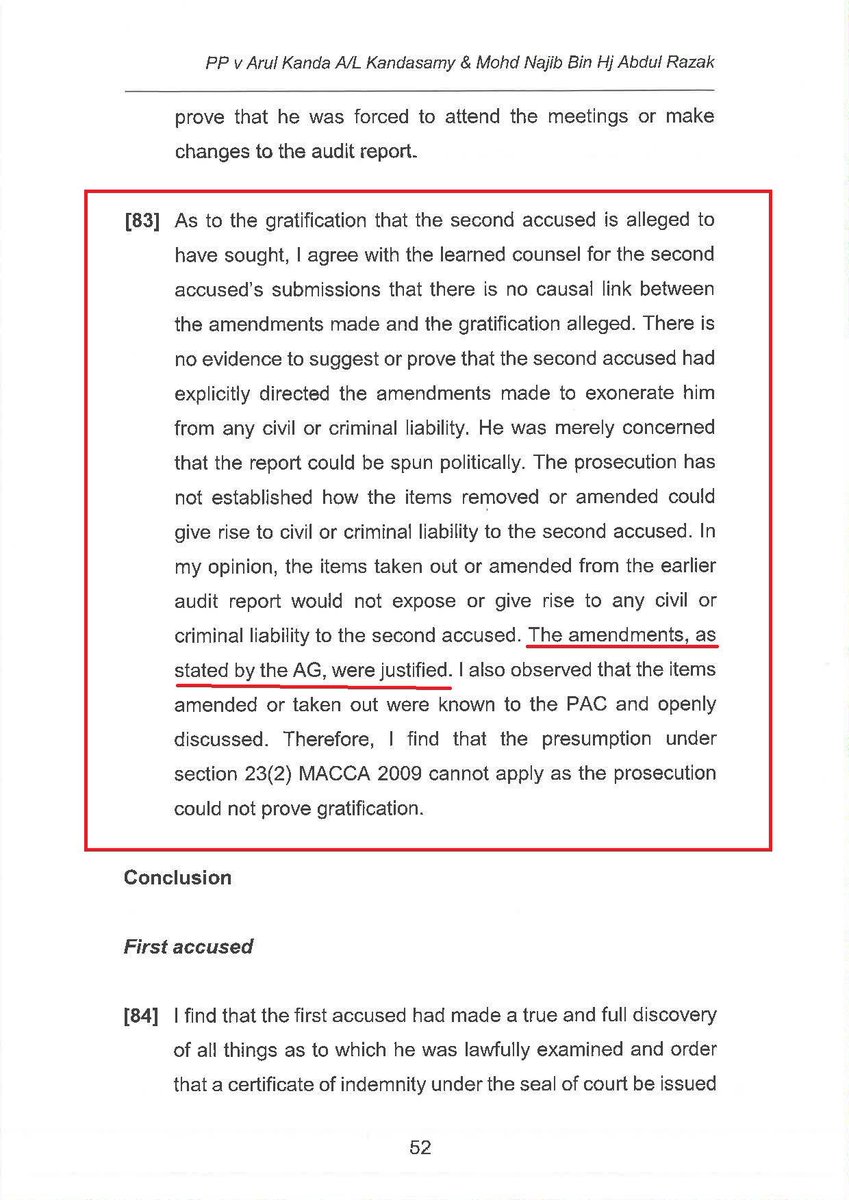 HanzZMcFly's tweet photo. #RT @NajibRazak: Penghakiman bertulis semalam menyatakan bahawa:
1. Najib tak pernah arahkan sesiapa untuk pinda laporan audit
2. Pindaan pada empat perenggan yang dibuat adalah tidak signifikan, tidak memberi apa2 implikasi, sudah diketahui orang ramai … https://t.co/qpDRvTQzSQ