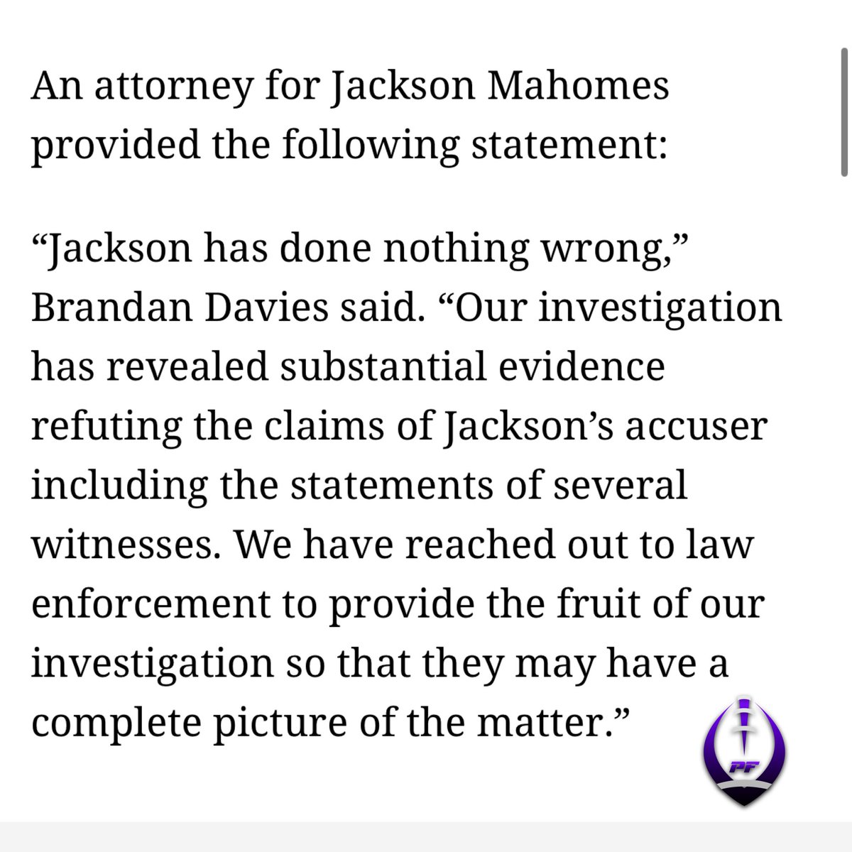 Tanner Phifer on Twitter "Jackson Mahomes accused of assault by
