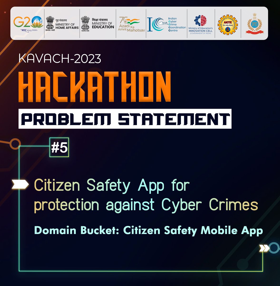 Cyberdost's tweet image. #Kavach2023 | The 5th #ProblemStatement gives a goal to develop an App to flag malicious/ fraud indicators in real-time. Register now: kavach.mic.gov.in
#Hackathon #CyberSecurity #KavachHackathon #Cybercrime #Awareness #Kavach #Dial1930 #Tech #Innovation #Technology