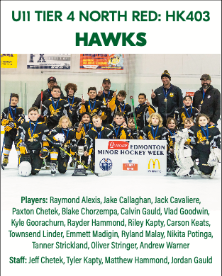 Our latest edition of the Hockey Edmonton Magazine features the U11 Hawks, who won gold at Quikcard Edmonton Minor Hockey Week. Congrats <a href="/HawksAthletic/">Hawks Athletic Club</a>