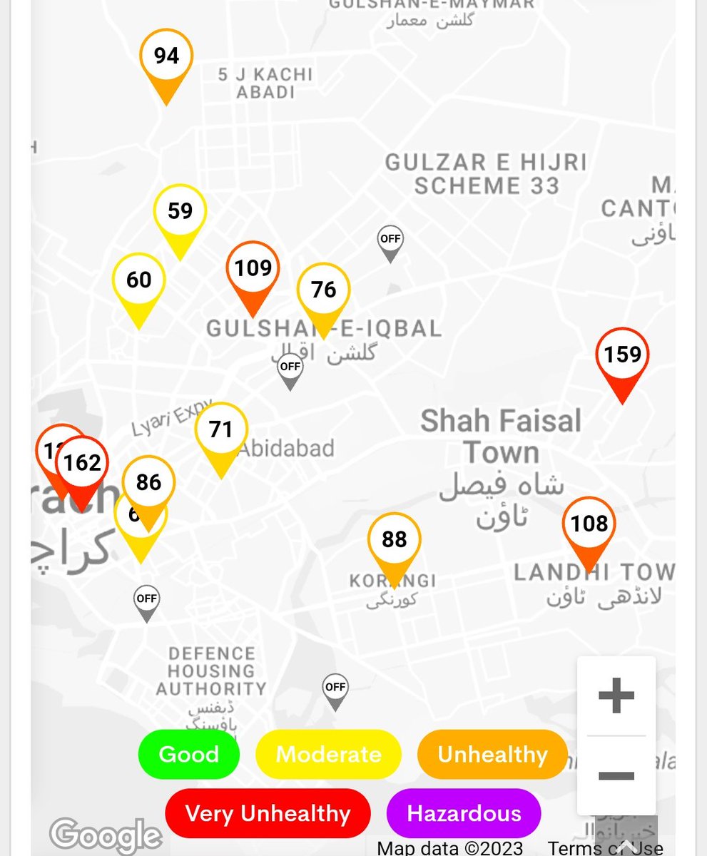 weatherwalay's tweet photo. π #AirQuality level in #Karachi is unhealthy due to NE winds across the #AQI network especially in #SOUTHERN & industrial region due to the emission of #hazardous #gases like CO2 from industries & smoky vehicles.
#PakWeather #Linkedthings https://t.co/cPJ42GOyOe