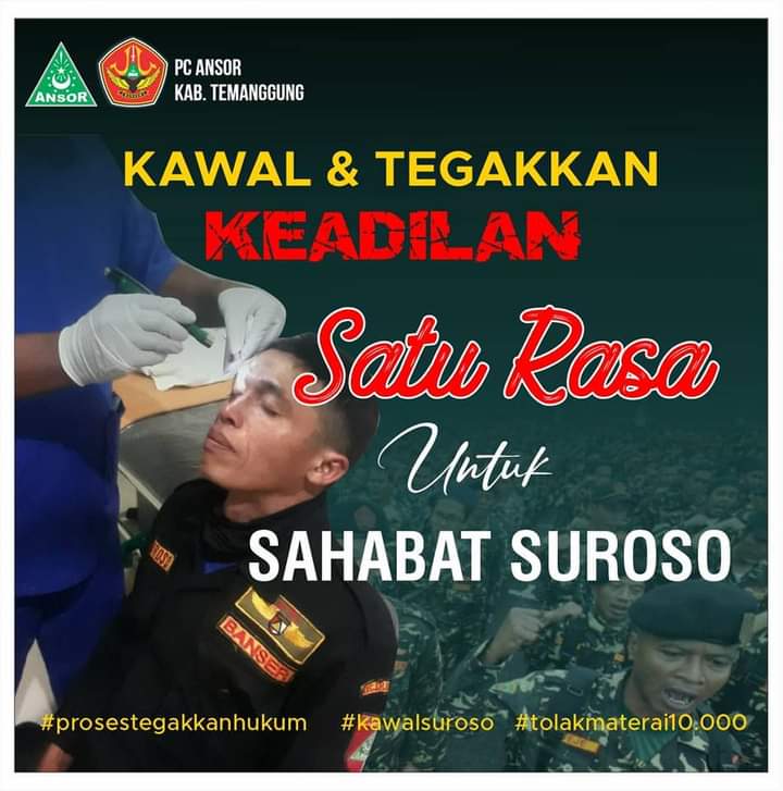 Jangan pernah menyepelekan kami #ansorsatubarisan #saturasauntuksahabatSuroso