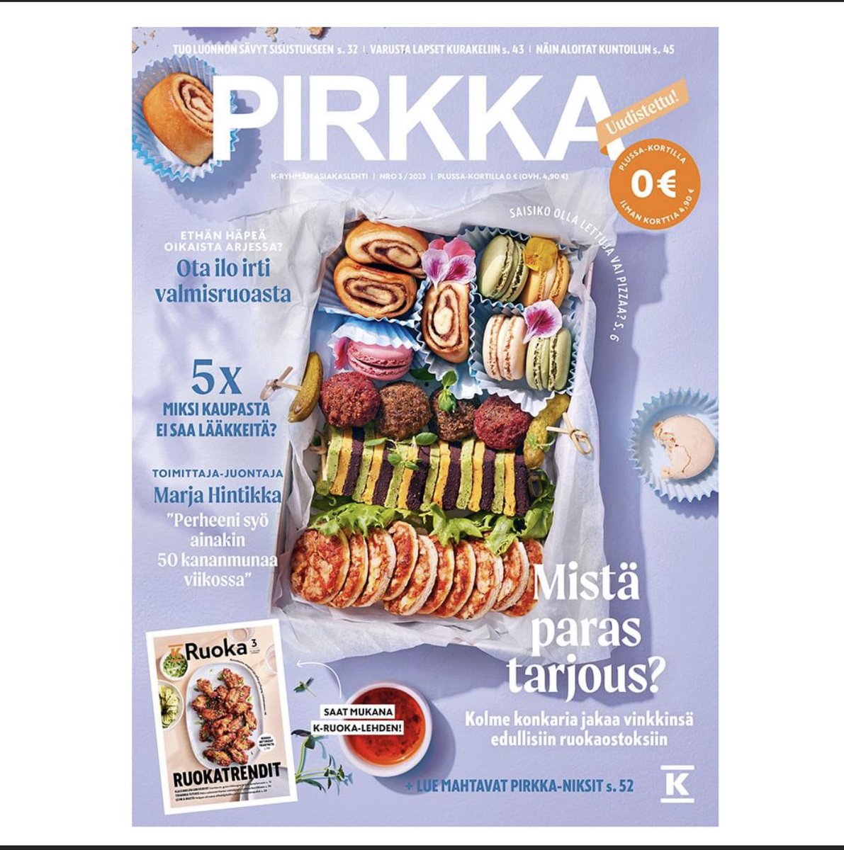 Tiesittekö, että ensimmäinen Pirkka-lehti ilmestyi vuonna 1933? Lehti täyttää tänä vuonna HUIKEAT 90-vuotta. 
Maaliskuussa Pirkka-lehti uudistui - nyt jos koskaan kannattaa napata se mukaan K-ruokakaupoista kautta maan. 
 #asiakaslehti #uudistus #niksipirkka löytyy yhä!