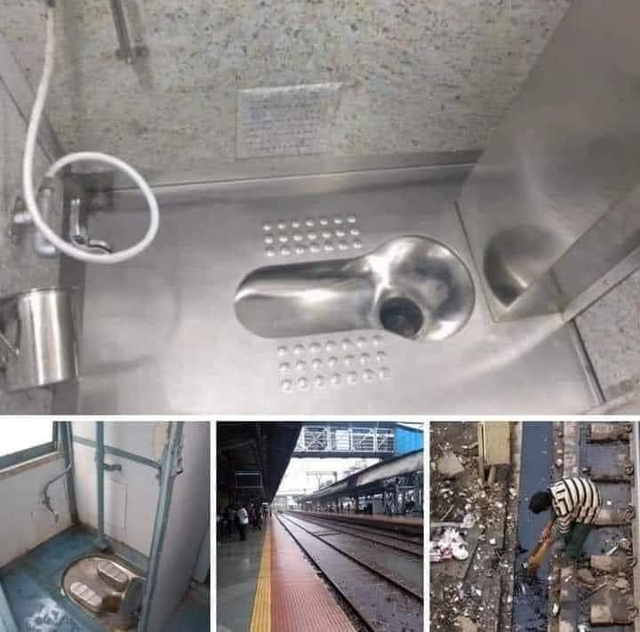 isliyeModiIn2024 narendramodi Toilets in Indian Railways started in