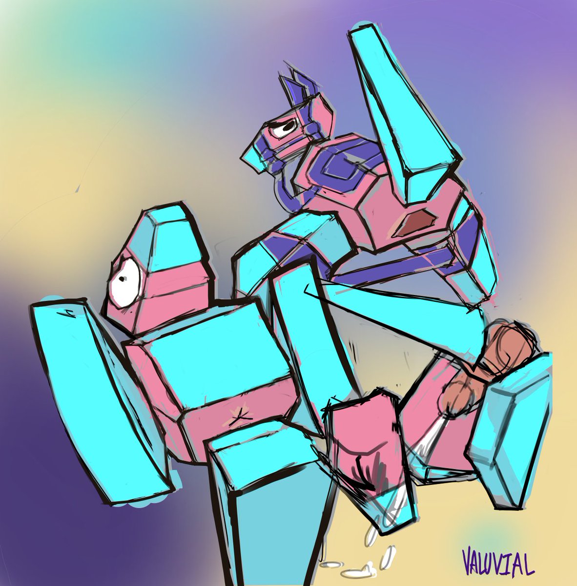 Had an idea to use random pokemon generator to draw some obscure ones. Of course, Porygon is the first result :P