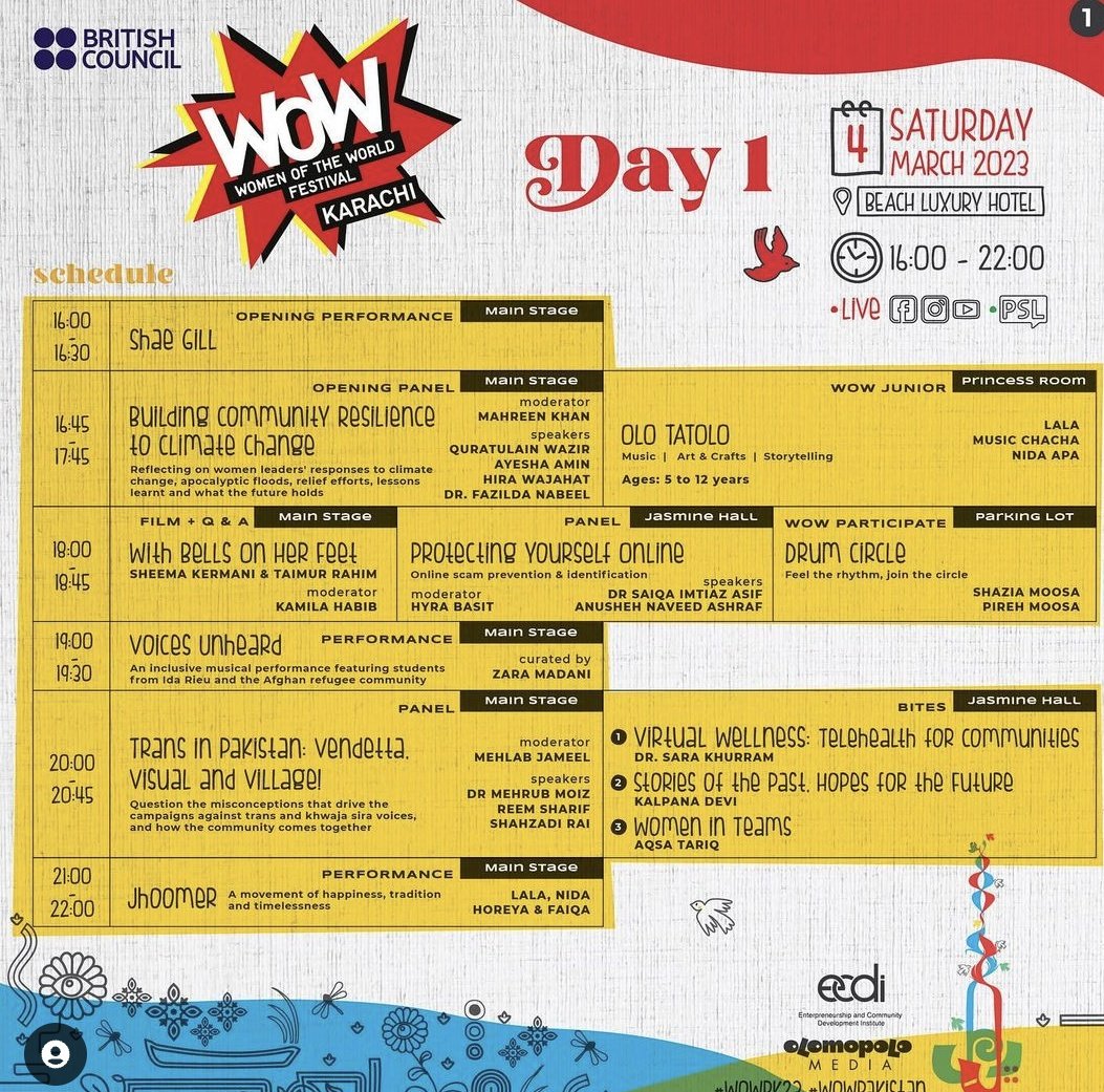 DigitalRightsPK's tweet photo. 🗓️ Catch us today at Wow Pakistan on the panel 'Protecting Yourself Online' at 6:00 pm at Jasmine hall. 
@pkBritish
#WOWPK23 https://t.co/Rvz6m5AejJ