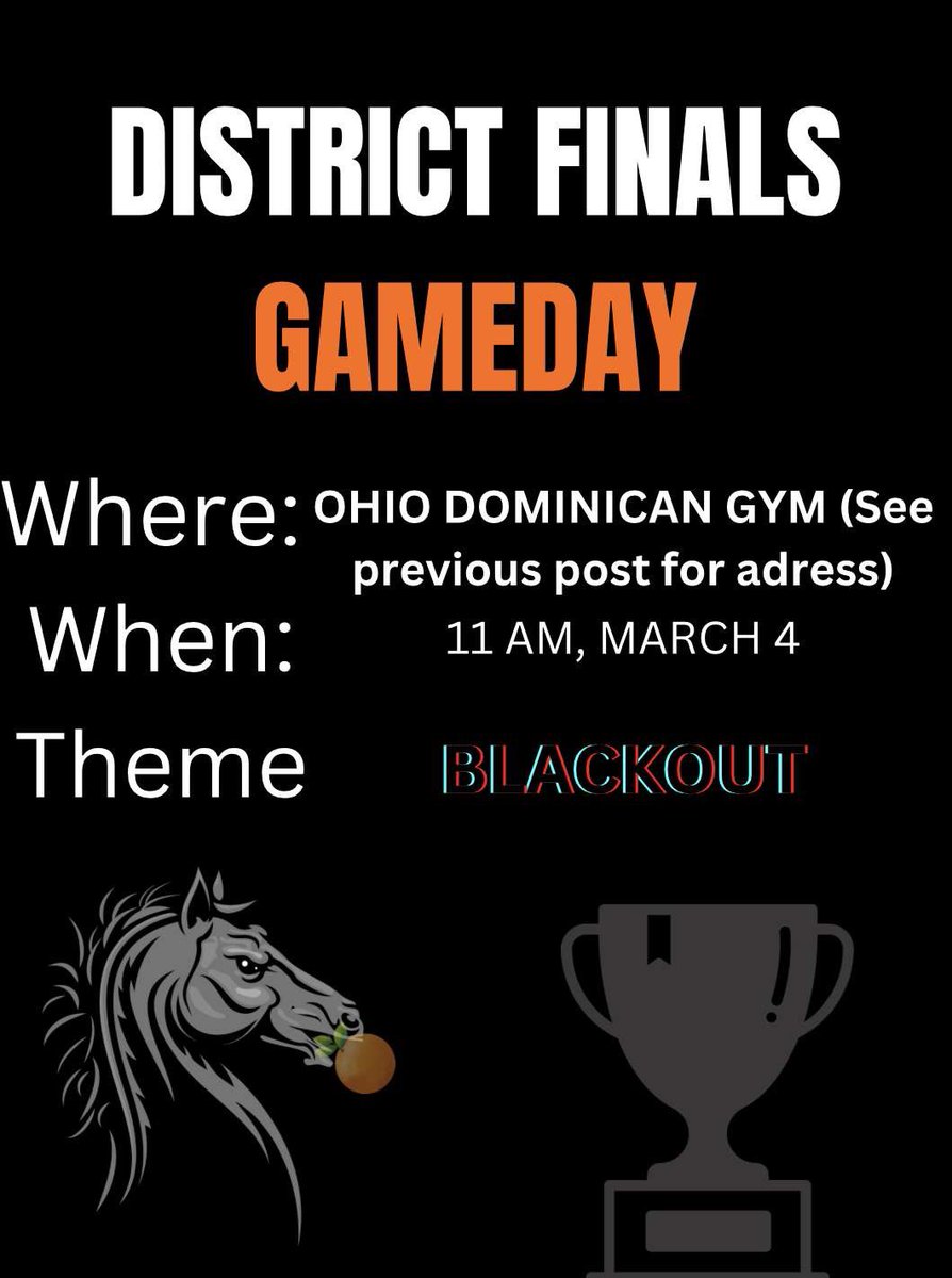 District final! Be there be loud!