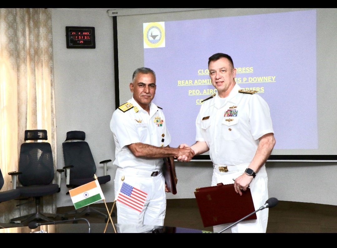 Manish_K_Jha1's tweet photo. #dtti is getting some life with talks on critical #technology between US-India. 6th Joint Working Group meeting on Aircraft Carrier Technology Co-operation (JWGACTC), held under the DTTI. Think far-- think Indo-US cooperation on pressurized water reactors. Let's do it. #USIndia https://t.co/2IAjcARFAX
