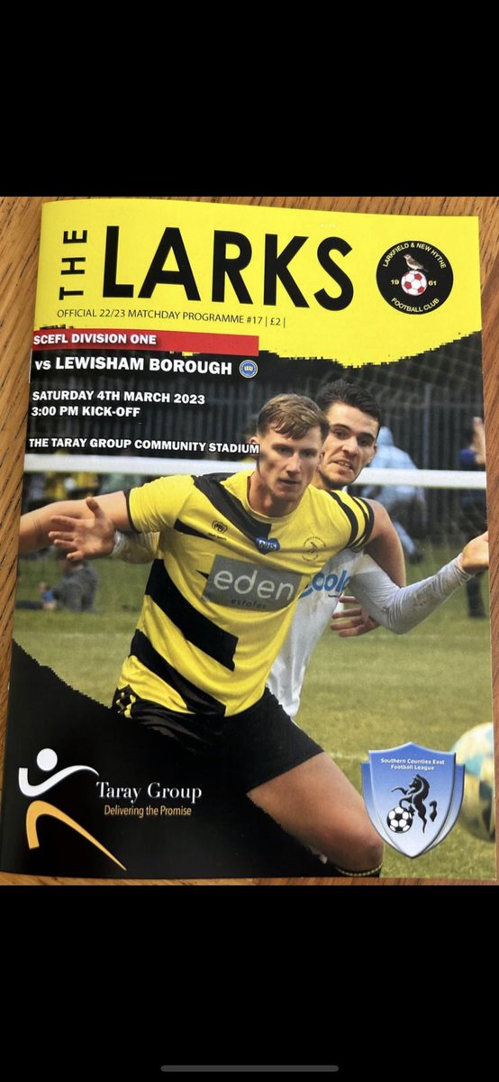The Programmes are in for todays game. #upthelarks🟡⚫️