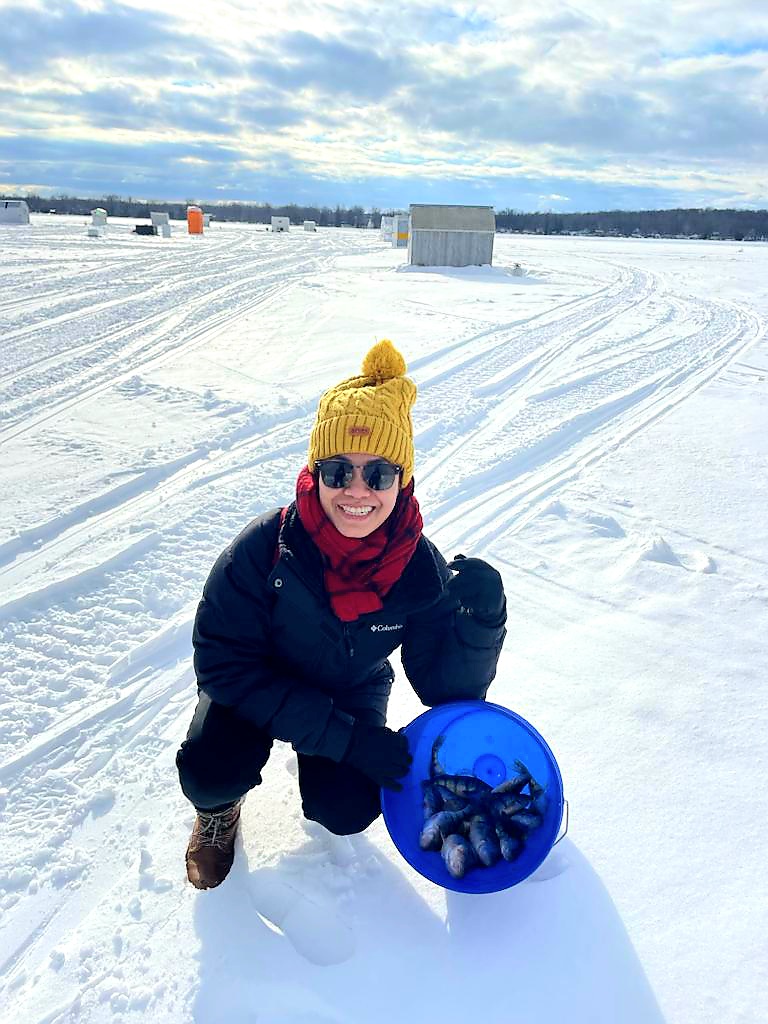 Ice fishing, the first experience. I caught some nice guys 😆😆