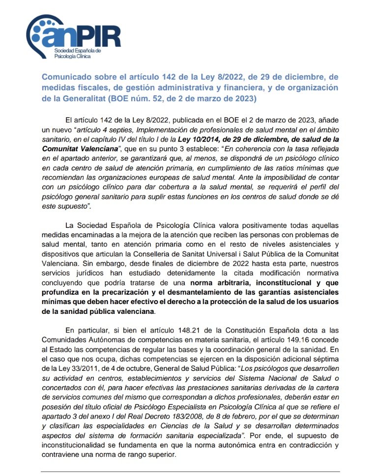 Sociedad Española de Psicología Clínica tweet media