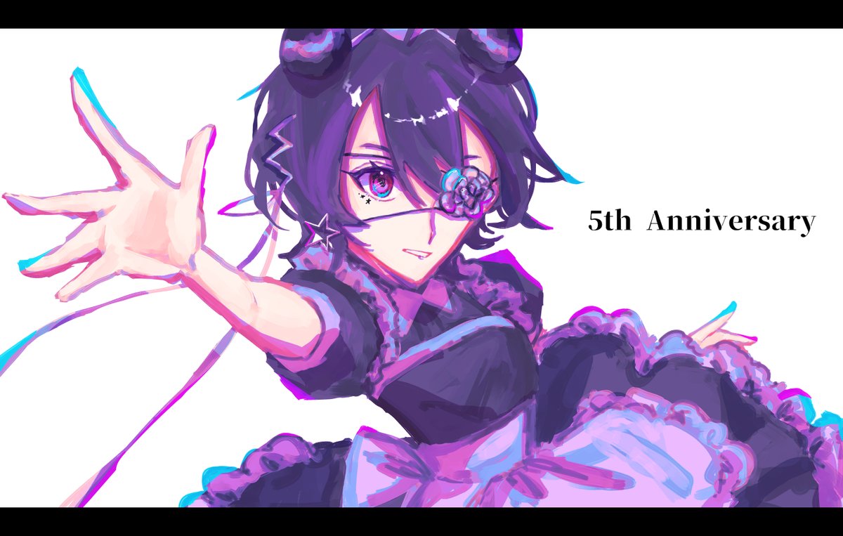 「祝5周年 #いちごのあとりえ 」|虚旧式_にじそ07のイラスト