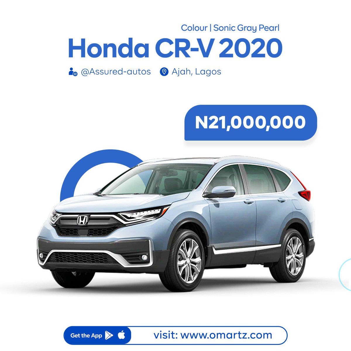 OmartzHQ's tweet photo. Deal of the day
Honda CR-V 2020
#21,000,000
To purchase this and any other product
Click the link below 
https://t.co/otBcO3YQxh

#salestoday #p2p #automobiles #carsales ellu p gang of london https://t.co/nhmgCHDs8A