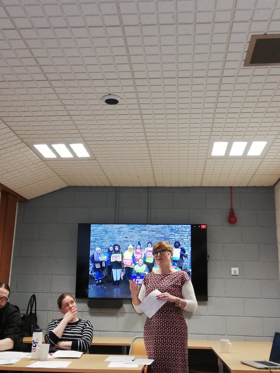 EisOrkney's tweet photo. At local AGM, Paula MxEwan reminding us of the importance of collective action. #solidarity @InverclydeEIS #EISunion https://t.co/jU93mYYm3o