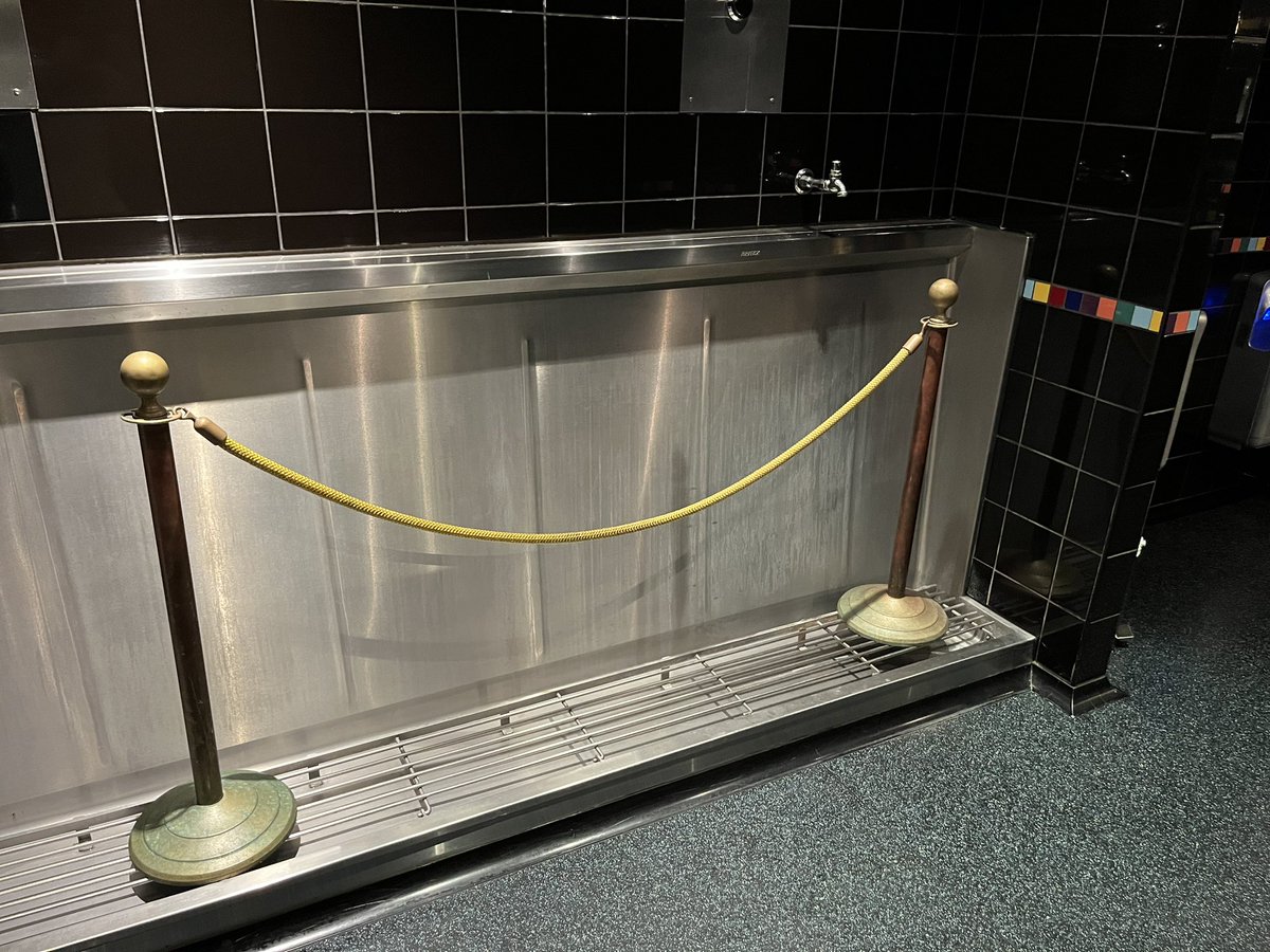 largeOra's tweet photo. Cinema urinal: does this denote out of order or reserved for regal reliever? https://t.co/wQLEjJCiYj
