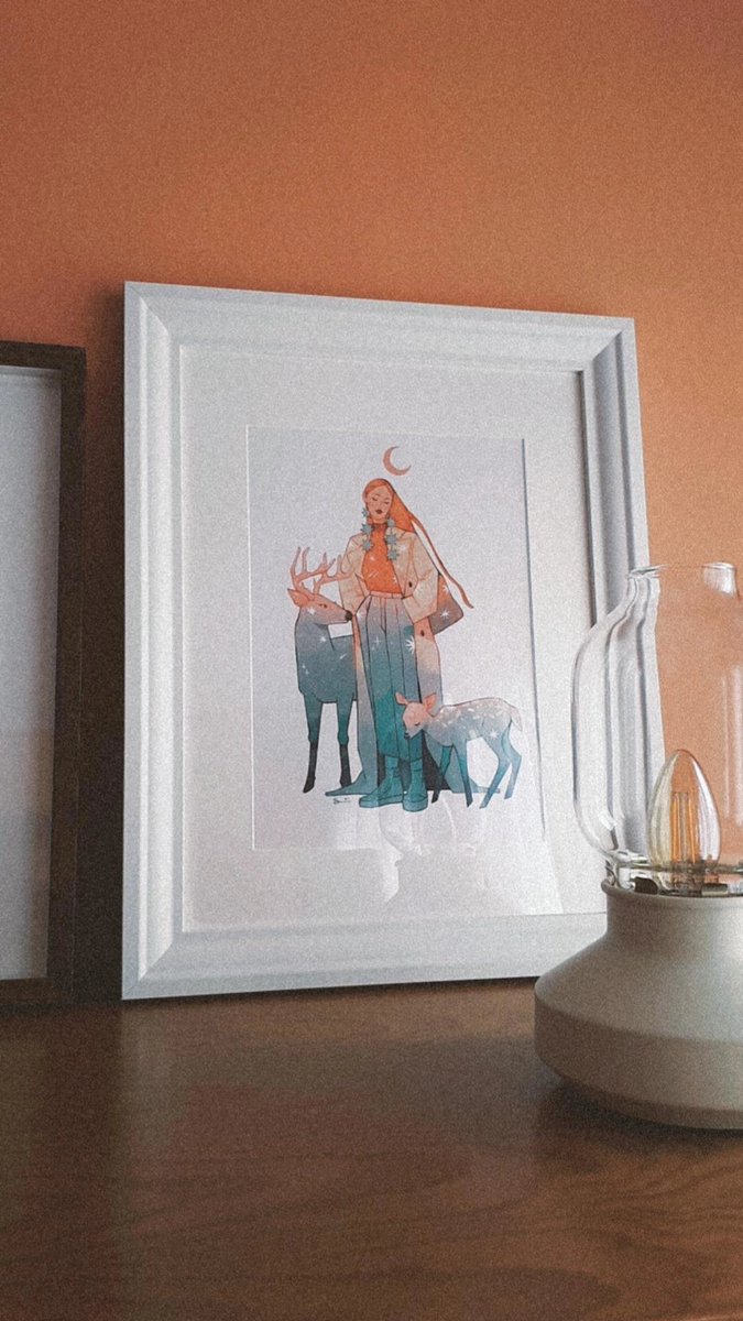 lucicalms_art's tweet photo. I'm in love with beautiful print by @Sibylline_M 🌙🧡 https://t.co/mTAUjIvebg