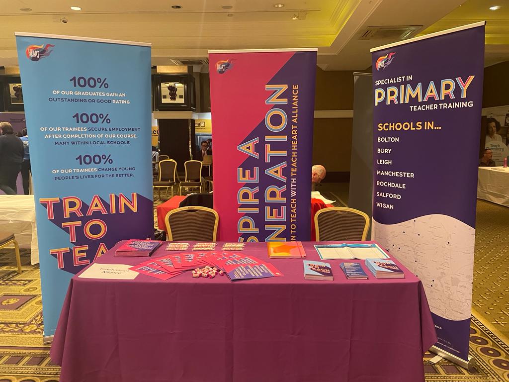 We're here at the <a href="/getintoteaching/">Teaching</a> train to teach event today at The Midland Hotel in Manchester to meet lots of future trainee teachers! Come along and chat to us - the event runs until 2.30pm.

#traintoteach #teachertraining #bolton #manchester