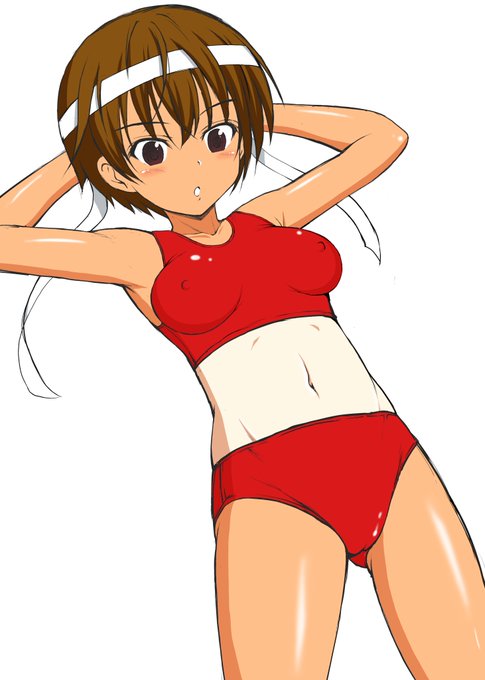 今日もあったかかったから日焼けボーイッシュブルマ 