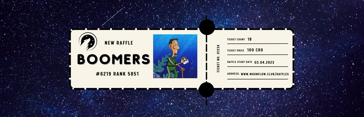 New raffle, Boomers🔥

A squid game looking like <a href="/BoomerSquadNFT1/">BoomerSquad & PUUSH</a> 
 appeared on the Raffle page 🧐

Do you think you can take it home? Try your luck here: moonflow.club/raffles

Grab your ticket now and have a chance to win the NFT at a fraction of its price 😍

#cronosnft