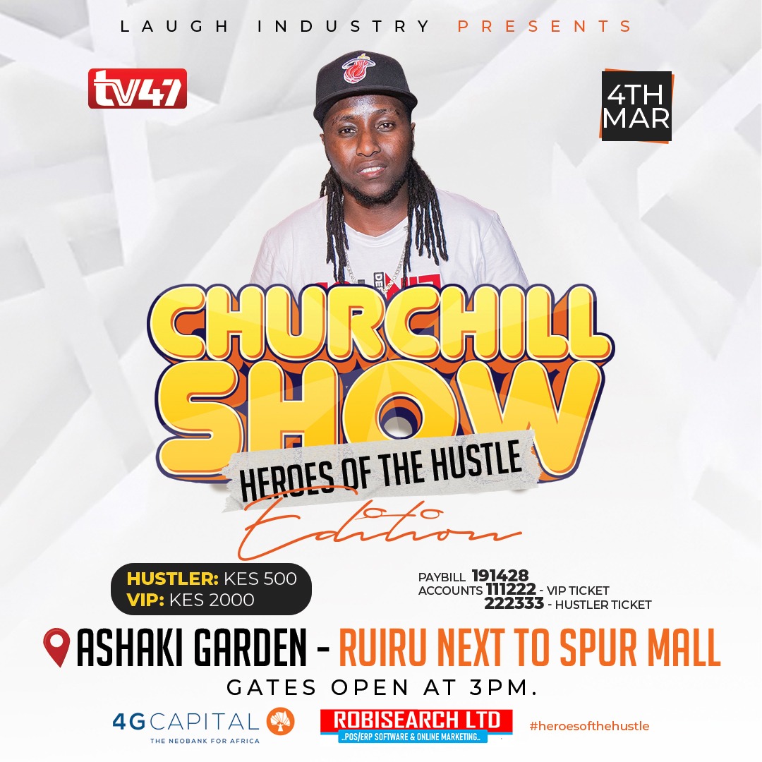 This is a must attend you guy my guy. Tag along your friends. #ChurchillAtAshakiRuiruLeo
ChurchillShow RuiruToday
DigitallyFit Na Robisearch