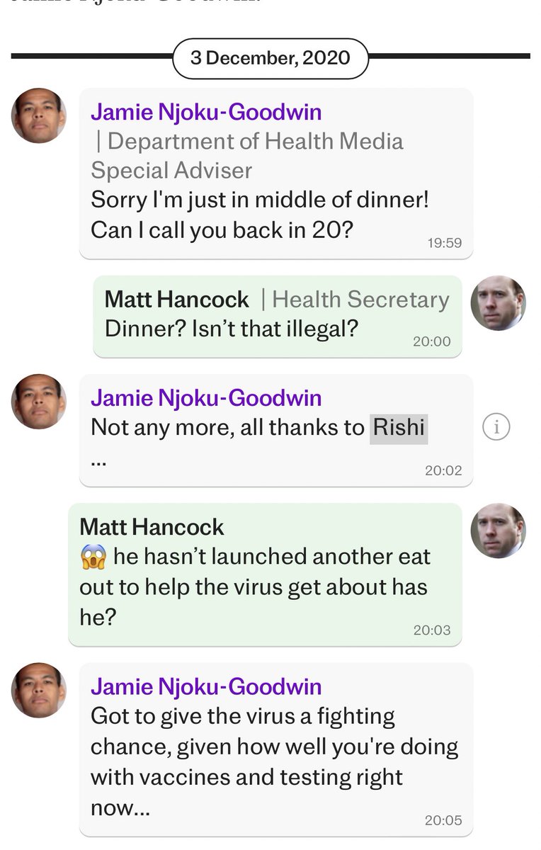 More 👀 revelations in @Telegraph. And comes to Sunak’s door. Aug 24 Hancock tells Case eat out it help out ‘causing probs in our intervention areas’, he’s covering up that information & Treasury aware of prob. Later calls it eat out it help virus get abt telegraph.co.uk/news/2023/03/0…