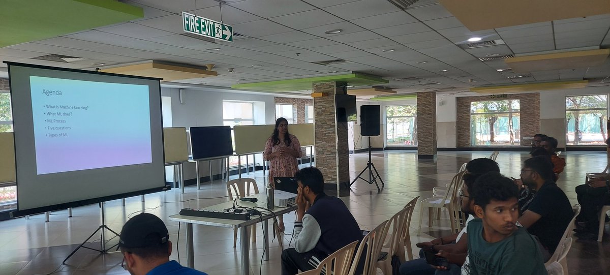 XMonkeys360's tweet photo. @NivedhaL20 started talking about "Machine Learning - 101" at Track 1
#IndiaMVP #mvpbuzz #GlobalAIBootcamp #machinelearning #ChennaiAzureUserGroup #XMonkeys360 #artificialintelligence #chatgpt #chatbots #cognitiveservices https://t.co/DqnwsEXWeQ