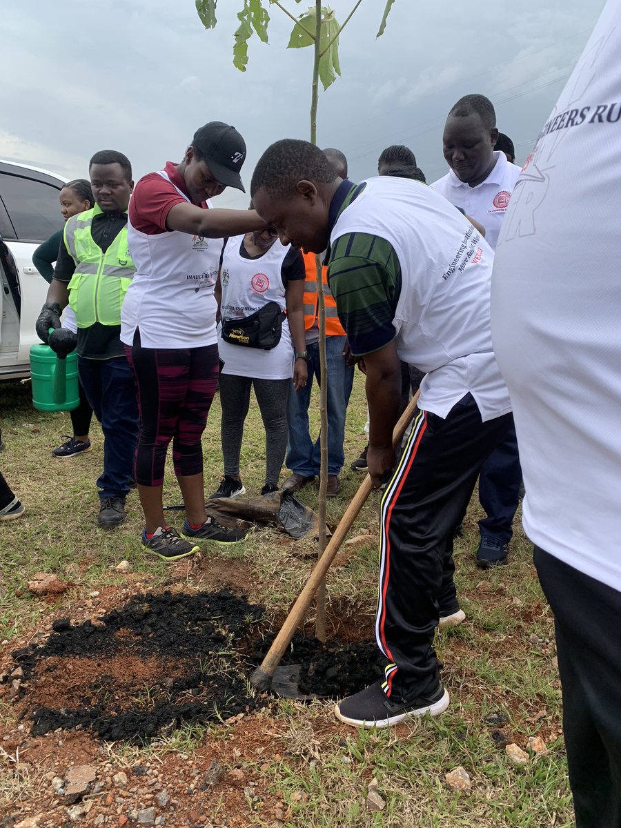ERBUganda's tweet image. President of @UIPE_Uganda @EngAMuhwezi has participated in the tree-planting ceremony of #WED2023UG
#WorldEngineeringDay2023