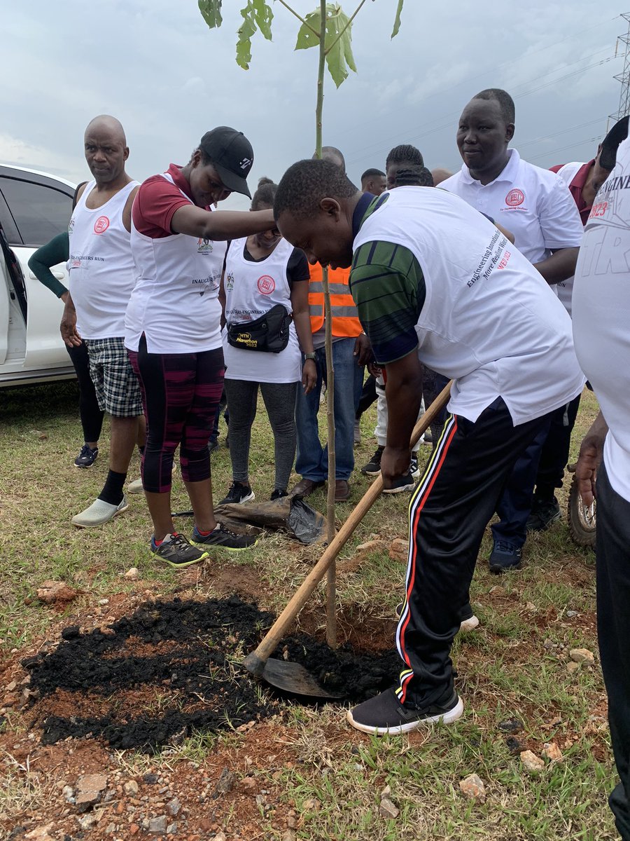 ERBUganda's tweet image. President of @UIPE_Uganda @EngAMuhwezi has participated in the tree-planting ceremony of #WED2023UG
#WorldEngineeringDay2023