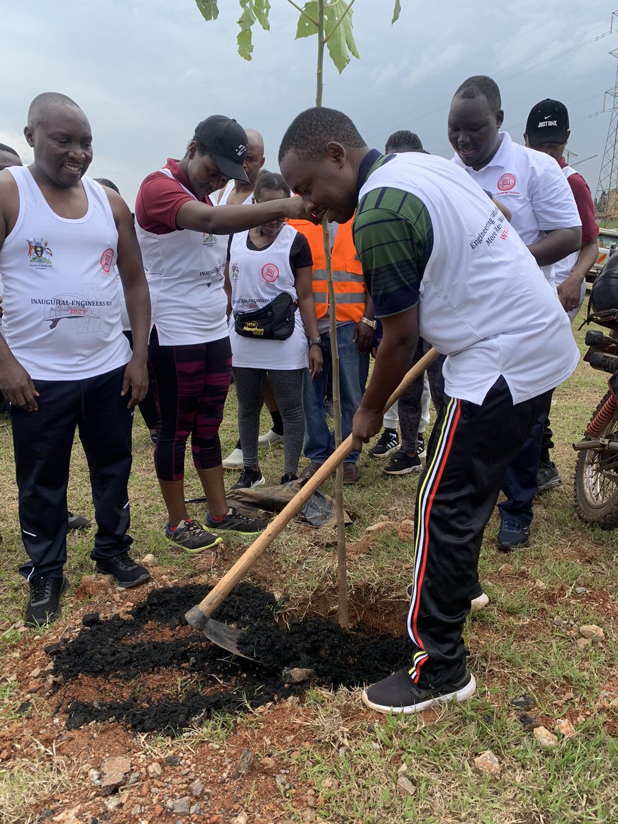 ERBUganda's tweet image. President of @UIPE_Uganda @EngAMuhwezi has participated in the tree-planting ceremony of #WED2023UG
#WorldEngineeringDay2023
