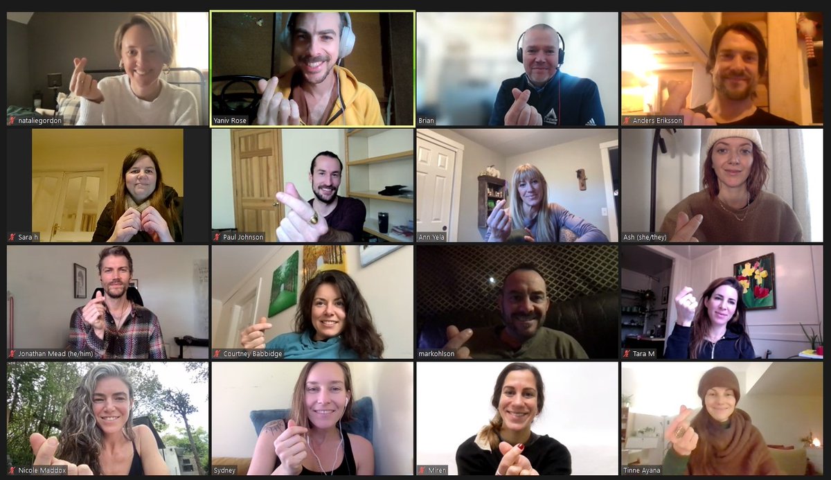 Hey boos! I'm hosting a FREE #authenticrelating & #InternalFamilySystems connection call for either EU or Americas/AU times!

You're welcome to join if you are curious about either! 
Sign up:
bit.ly/3J89LJa

here's a pic from one of our last sweet gathering: