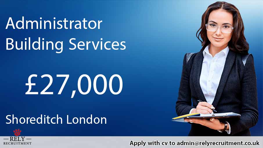 Administrator £27,000 Building Services Co. 
Apply here  relyrecruitment.com/job/http-www-r…

#Admin #Administrator #officeManager #adminjob #Administratorjob #londonadministrator #constructionadministrator #OfficeManagerjob