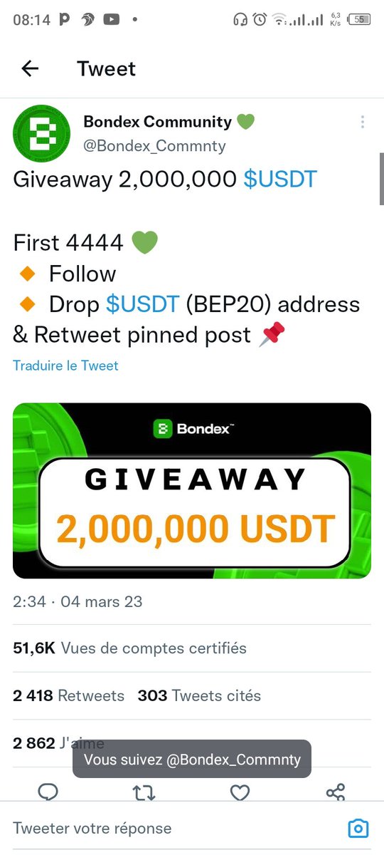 Gbess_Cephas369's tweet photo. @Bondex_Commnty 0xaf37a228cdc6921b2e5441a5065e796d150888d1 https://t.co/ifZeuCqf1D