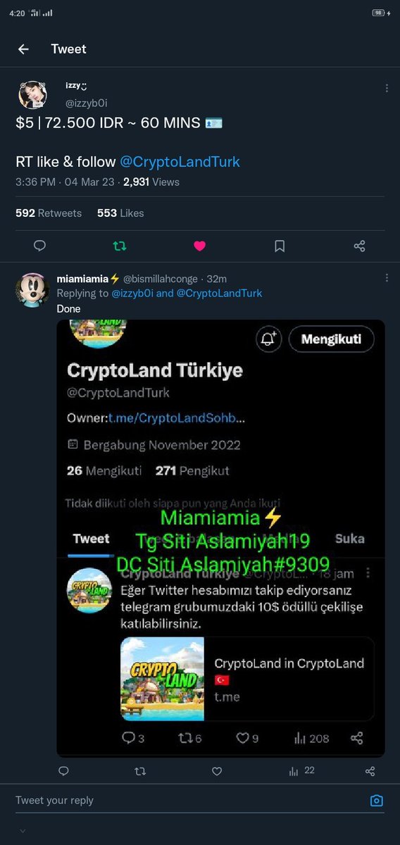 xinniaaaaa's tweet photo. @izzyb0i @CryptoLandTurk https://t.co/pf4dqQB1Xl