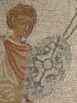 Национални музеј у Триполију??? Србски грб са оцилима на штиту, 4. век после Христа