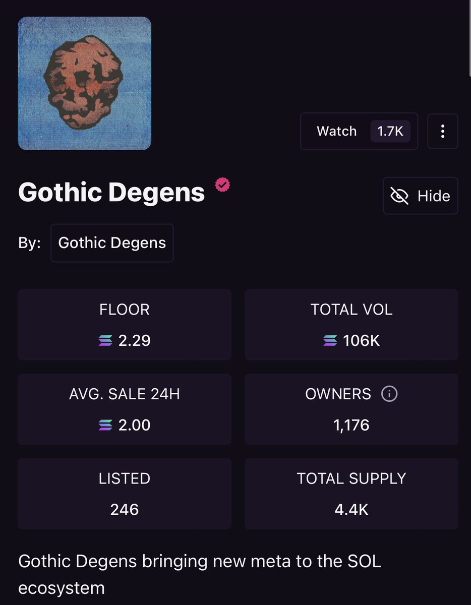 GothicDegens's tweet photo. - Mint price: 0.069 Sol vs 3 Sol
- 306 Sol raised from mint vs 30.000 Sol
- 4.000 Sol raised from royalties vs 17.000

@GothicDegens made 4300 Sol and gave holders 40+ sol in airdrops
@VandalCityCorp made 47000 Sol and gave holders diarrhea 

@solanaberries is a useless dickhead. https://t.co/hDM9dJJl9f