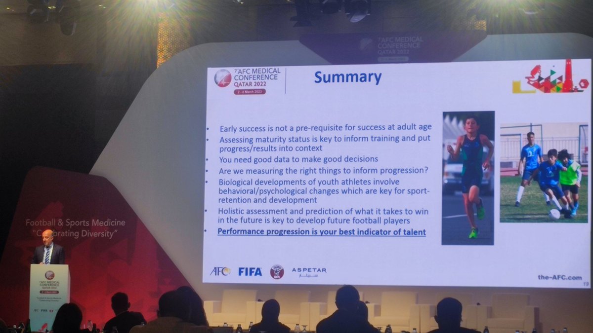DMSilvan (@physiodmsilvan) on Twitter photo "The best predictor of performance in young athletes may be the ability to learn and progress, not the ability to show great performances early"
Great quote by <a href="/Marco_Cardinale/">Marco Cardinale</a> at #AFCMedConQatar "The best predictor of performance in young athletes may be the ability to learn and progress, not the ability to show great performances early"
Great quote by <a href="/Marco_Cardinale/">Marco Cardinale</a> at #AFCMedConQatar