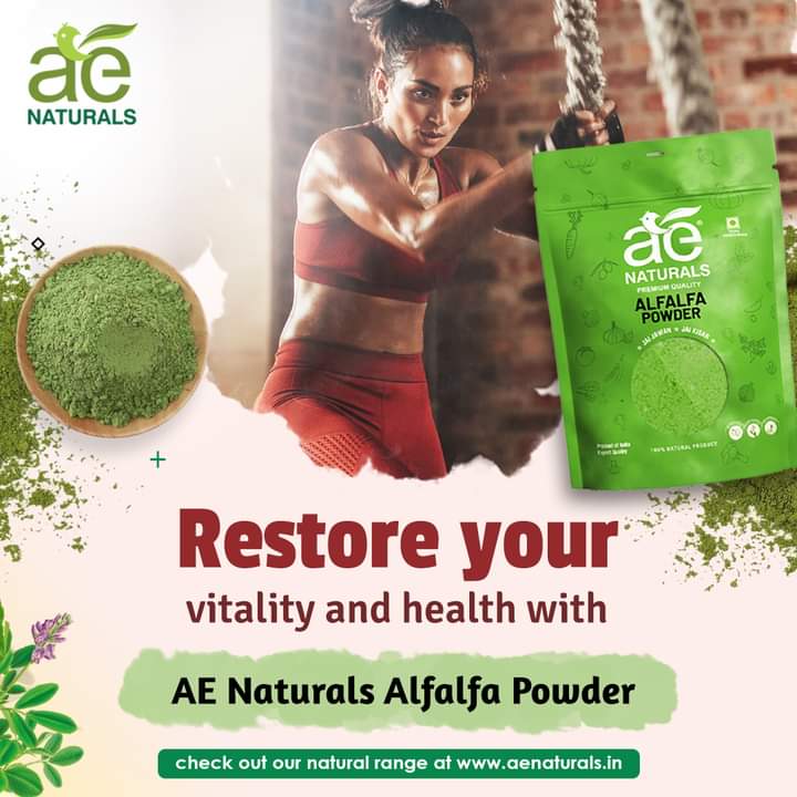Skins_cience's tweet image. Our Alfalfa Powder is a type of green food supplement that helps in maintaining a healthy lifestyle. 
@ae_stores @aenaturalsoffcl 
.
Visit aenaturals.in 🌿
.
#AeNaturals #Alfalfapowder #superfood #herbs #Health #healthcare #healthyfood #healthylifestyle #green #viral