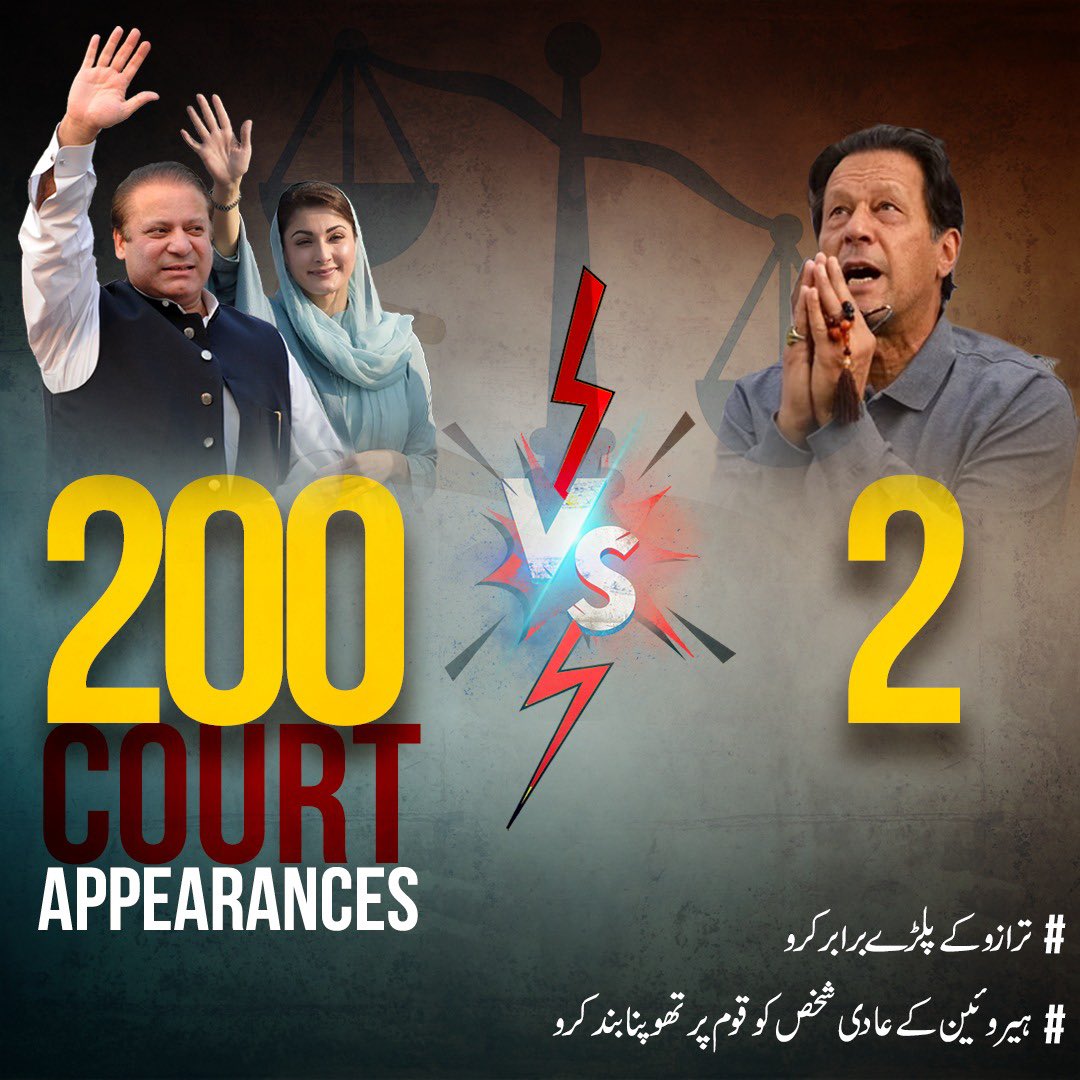 Marriyum_A's tweet image. دوہرے نظام پہ اُٹھنے والے سوالات کا جواب دینا ہوگا 200 پیشیاں بمقابلہ 2 پیشیاں
2 سال جیل بمقابلہ فوری بیل، 
6 ماہ تک"بیل" نہیں بمقابلہ ایک دن میں چار بیلیں 
بیٹے سے تنخواہ نہ لینے پر سزا، غیرملکیوں سے فنڈ لینے پر خاموشی!سب چھوڑیں آئین توڑنے پہ تو سزا دیں 
#ترازو_کے_پلڑے_برابر_کرو