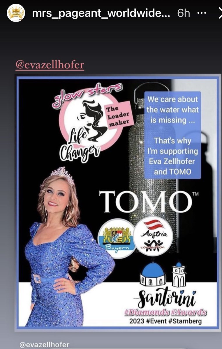 Featured by Mrs_Pageant_Worldwide_Report

#EvaZellhofer #MrsAUSTRIAWorld
#MrsWorld2022
#MrsWorld #drop4drop
tomobottle.com
#MrsAustria #MissisAustria 
#WorldPerfection #tomo #tomoglam #tomoglamgirl #TerezaHubackova #glowstars