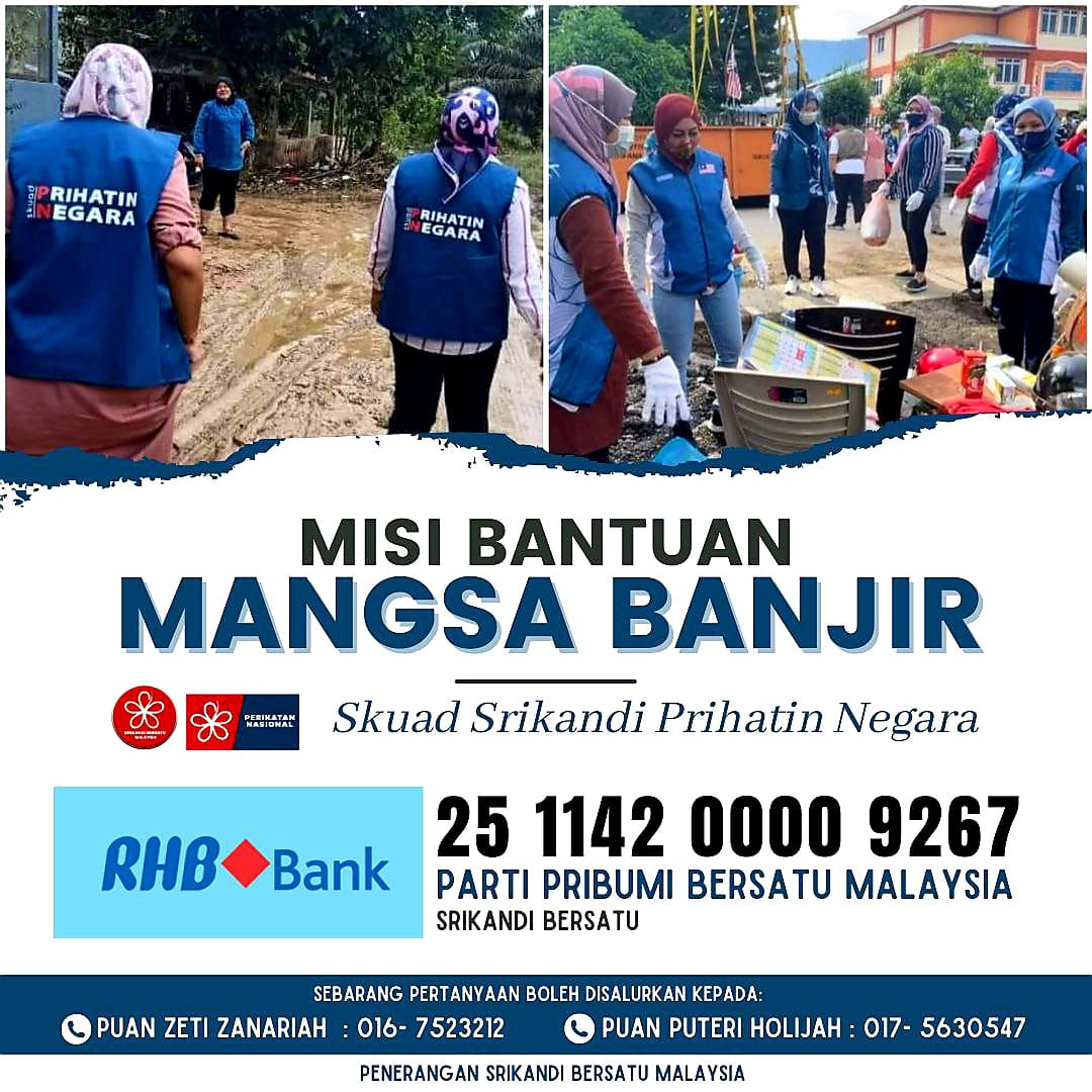LokalBuletin's tweet photo. Misi Bantuan Banjir Srikandi BERSATU memohon bantuan orang ramai menyalurkan bantuan bagi membantu mangsa yang terjejas. https://t.co/hEU98nYoLg