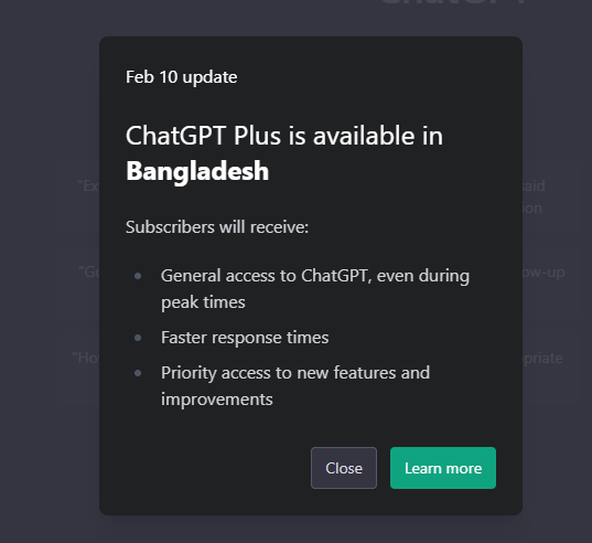 ChatGPT Plus is now available in all South Asian countries! #ChatGPT