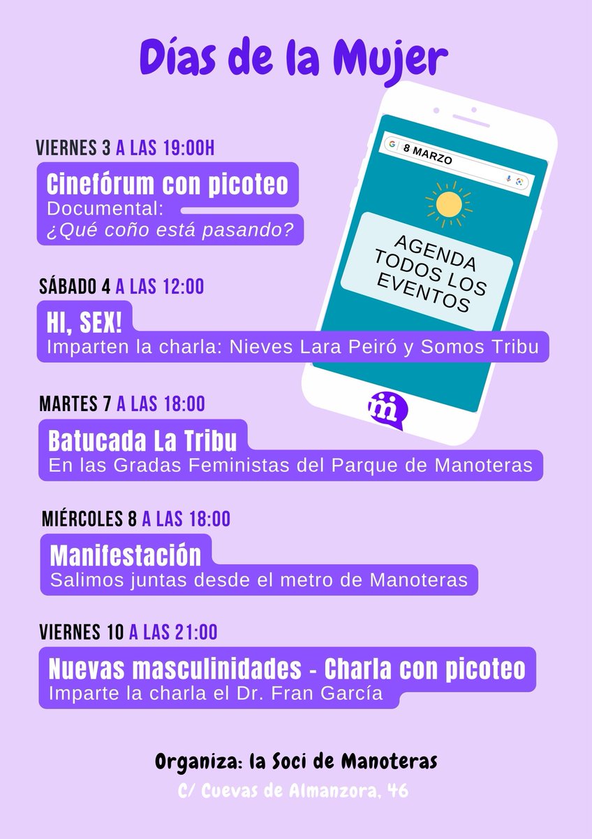 Aquí: bit.ly/3ZgWbca tienes el "Enlace Info" con entrevistas a Repair Café Hortaleza por su cita de este viernes, y a @SoldelaConce por la cadena feminista de mañana. Y más convocatorias por el #8M2023, noticias de Hortaleza, San Blas-Canillejas, Fuencarral-El Pardo...