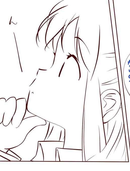 横顔が奇麗に描けると嬉しい(*'∀`) 