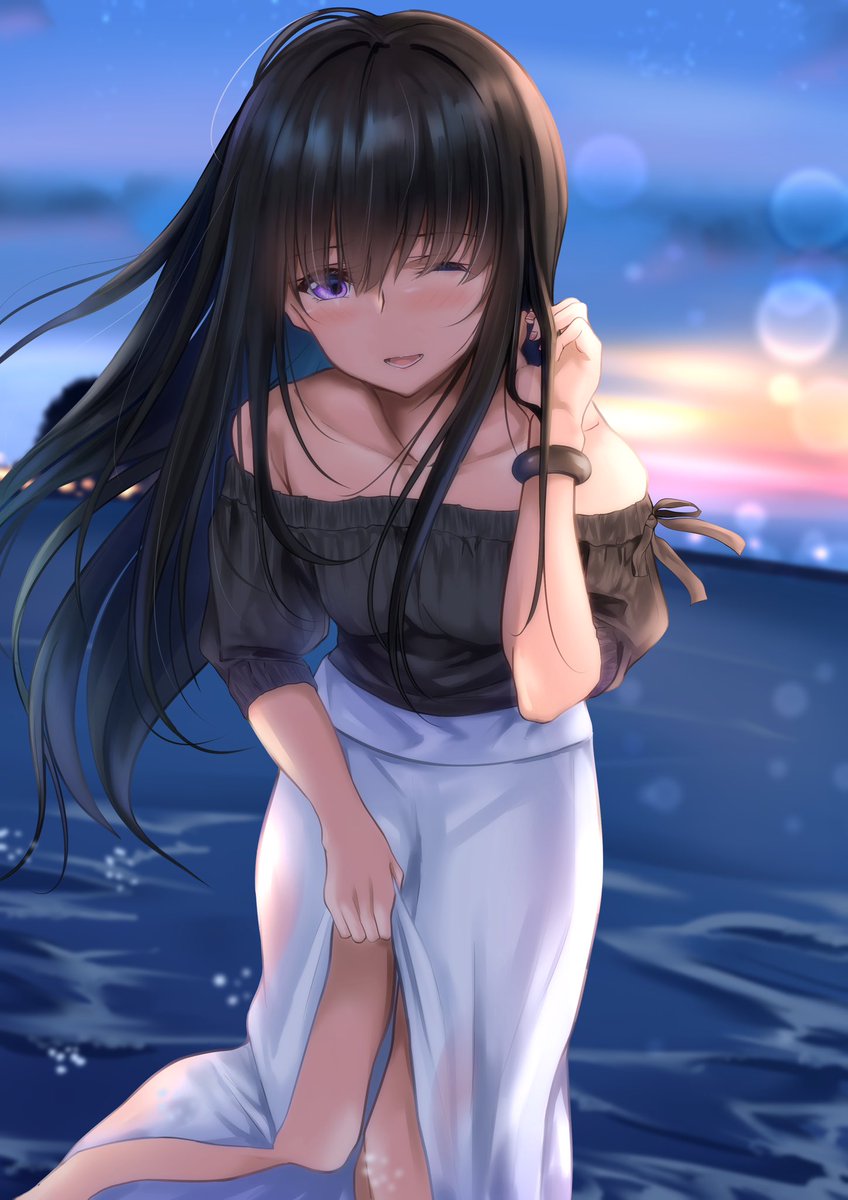 「やっぱりまだ冷たいね… 」|からなかのイラスト
