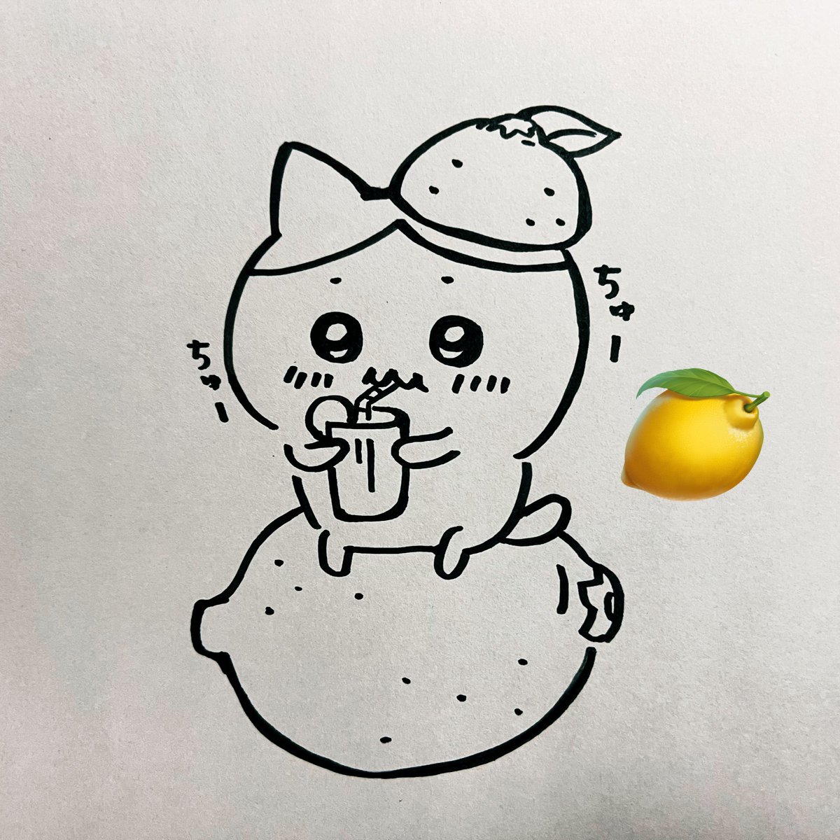 自分絵で瀬戸内レモン🍋 