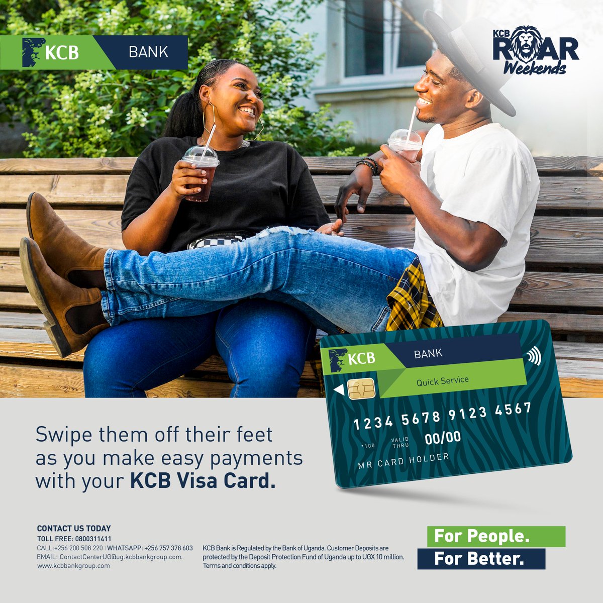 kcbbankug's tweet photo. Whether you're traveling, shopping, or dining out, let your #KCBVisaCard handle your payments securely and easily.
 #KCBRoarWeekends #ForPeopleForBetter https://t.co/DdiUpLM99S