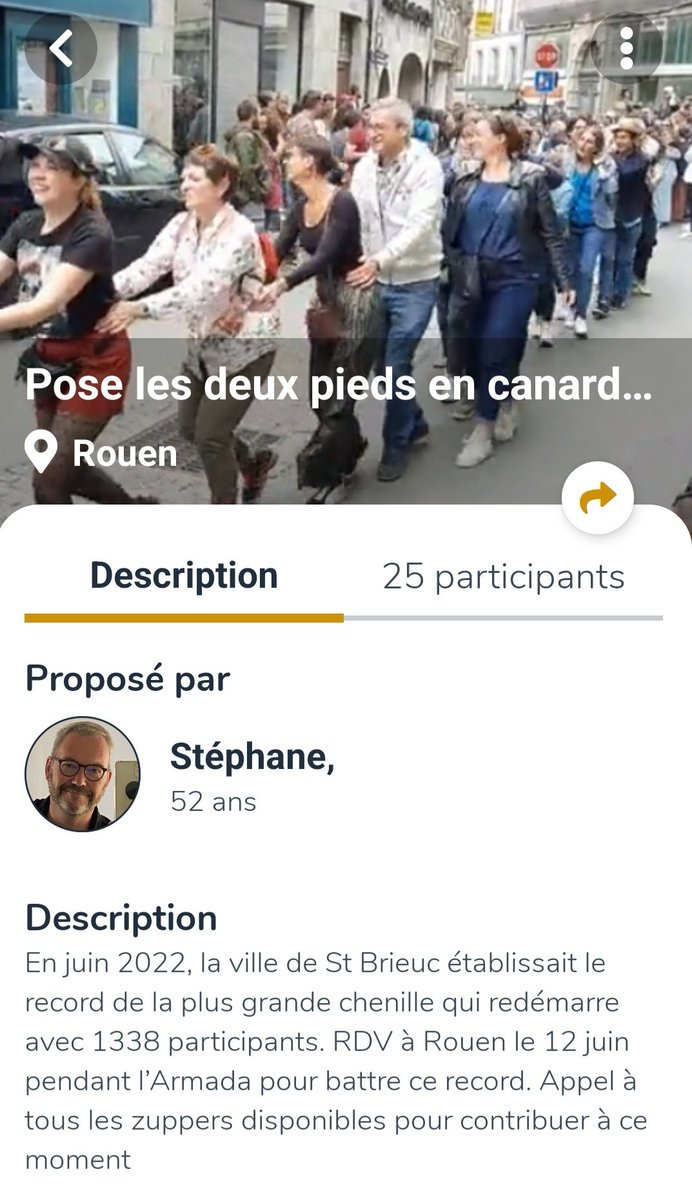 leizup's tweet photo. @ChenilleArmada @76actu @fbleuhnormandie Nos membres sont déjà prêts à battre ce record ! 💪

La sortie à justement été proposée la semaine dernière sur Leizup ! 😁 https://t.co/T3RbQnltFr