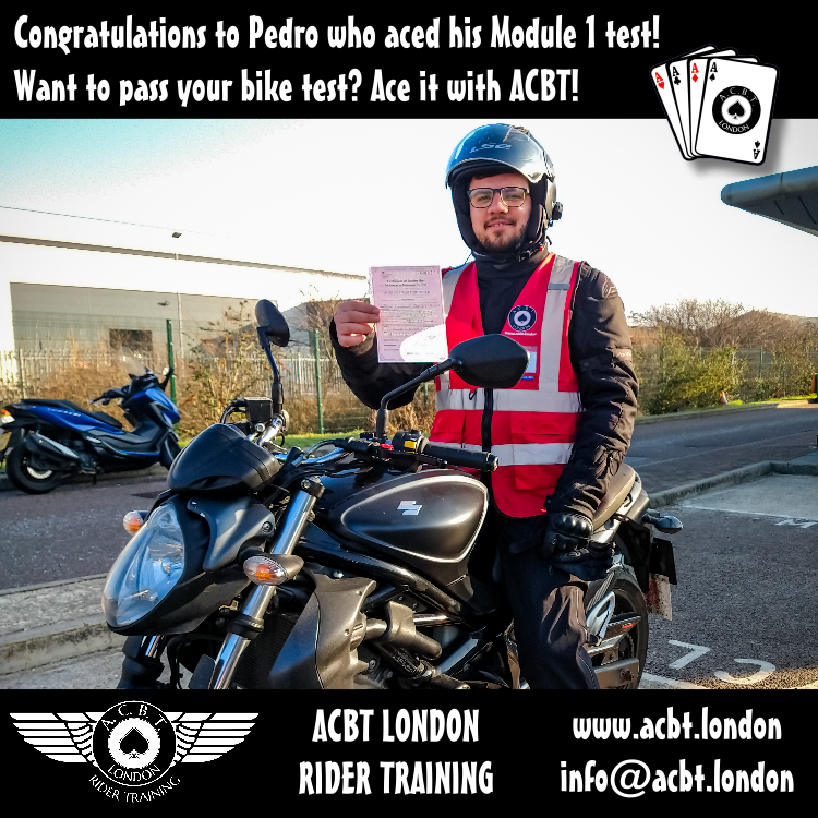 AcbtLondon's tweet image. We are delighted that Pedro passed his #Module1 #motorbiketest 🏍️ 🏍️ 🏍️ Interested in #DAStraining ? Call us! 
.
🌐 acbt.london ☎️ 0208 331 1103
.
#newrider #ridertraining #motorbikelessons #biker #newbiker #londonbiker #motorcycletest #mod1 #DAS #directaccess #bikers